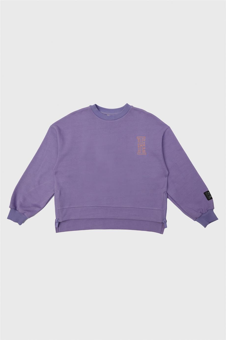 Tyess Kız Çocuk Mor Sweatshirt