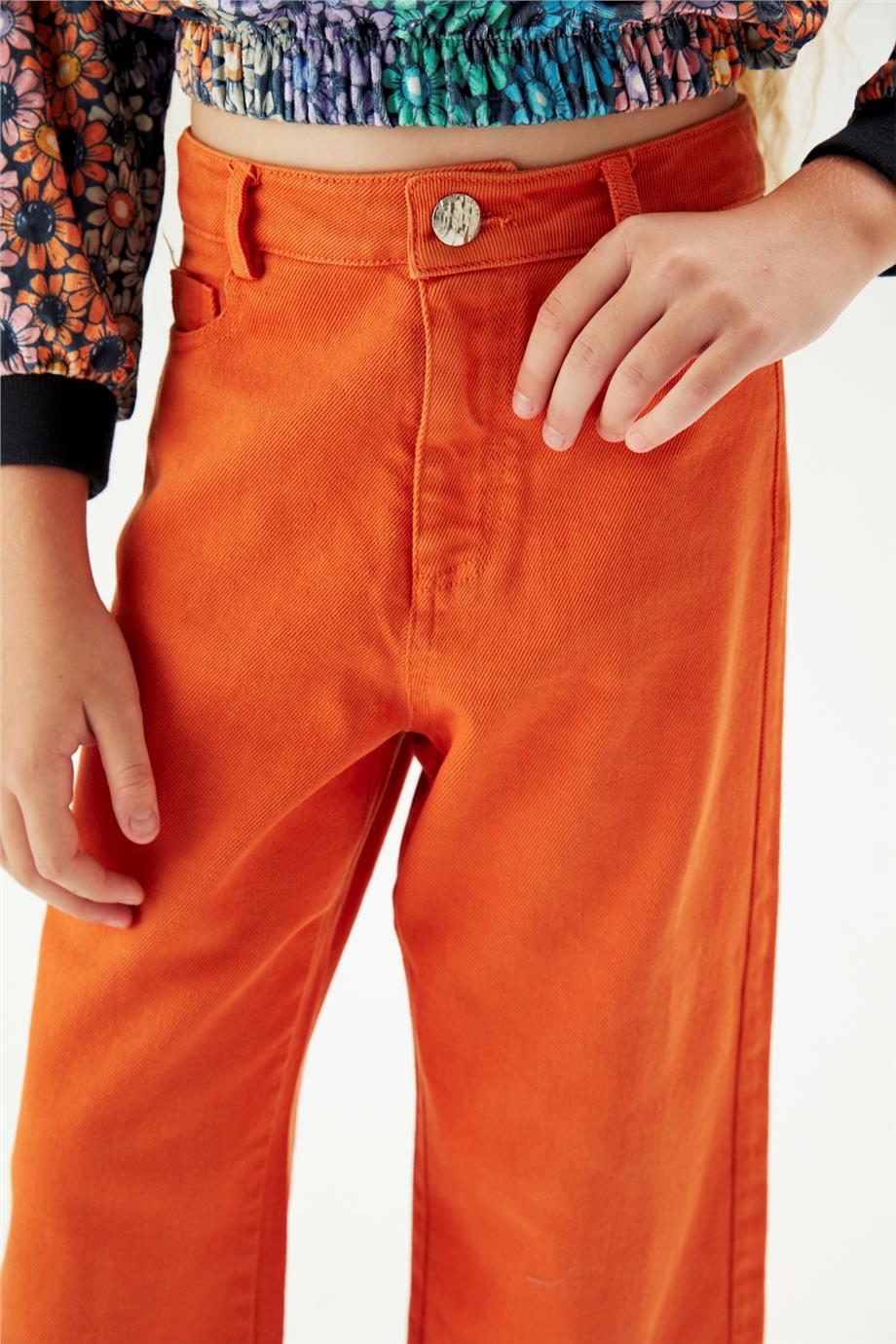 Tyess Kız Çocuk Oranj Pantolon