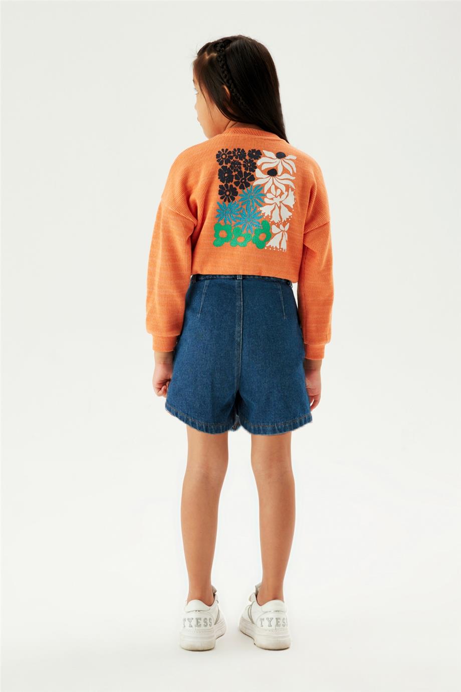 Tyess Kız Çocuk Oranj Sweatshirt
