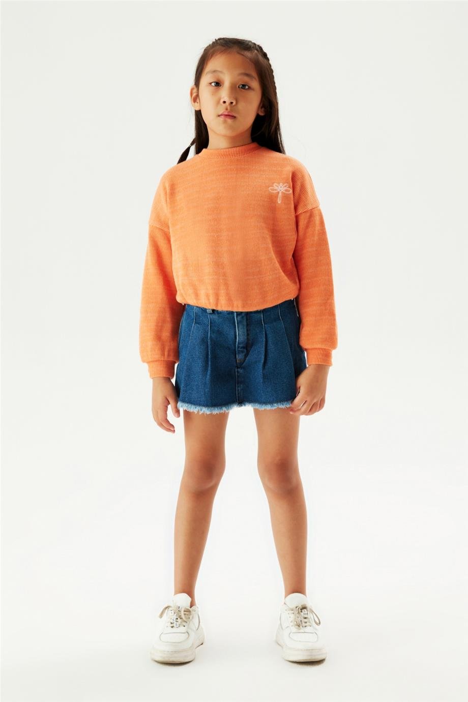 Tyess Kız Çocuk Oranj Sweatshirt