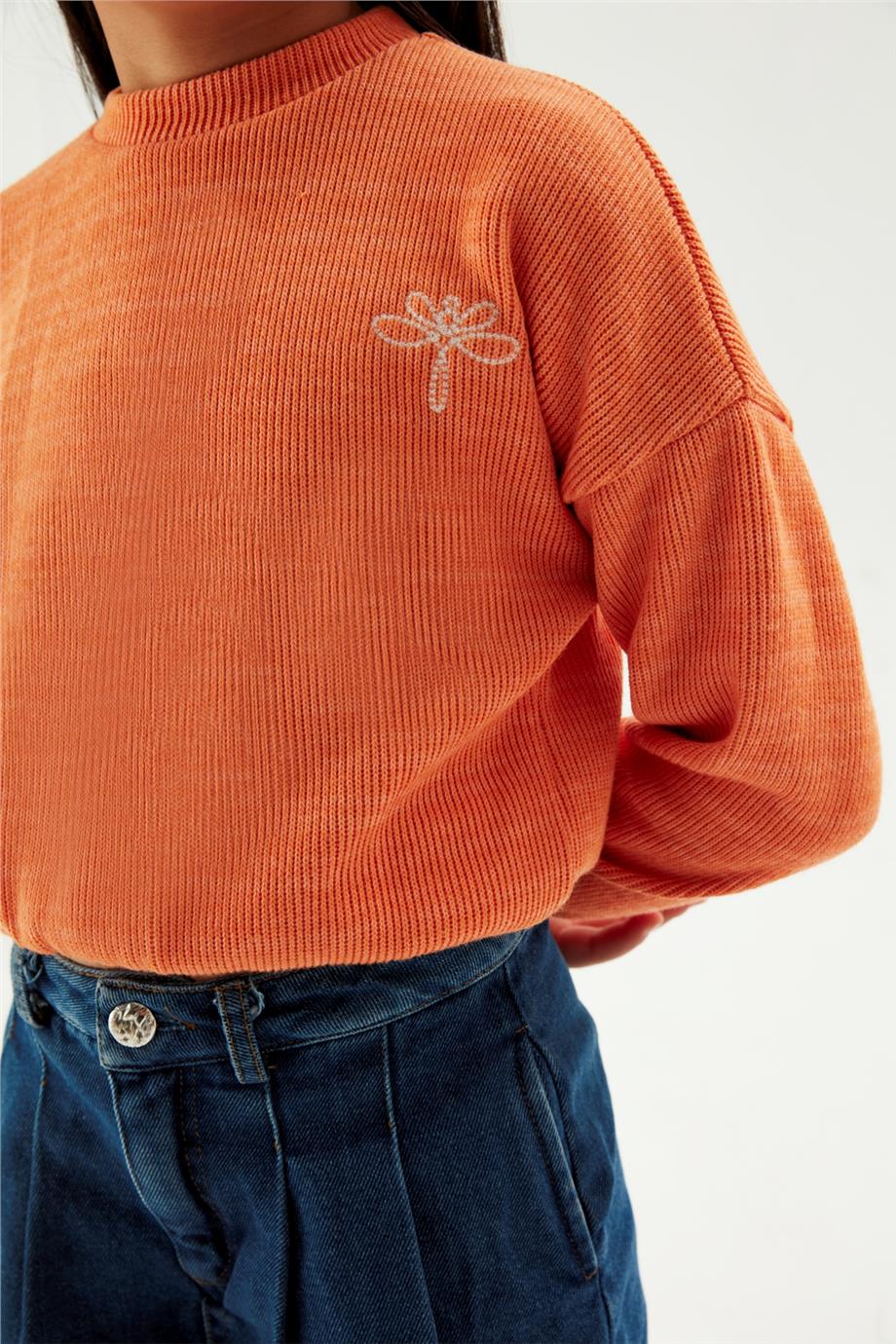 Tyess Kız Çocuk Oranj Sweatshirt