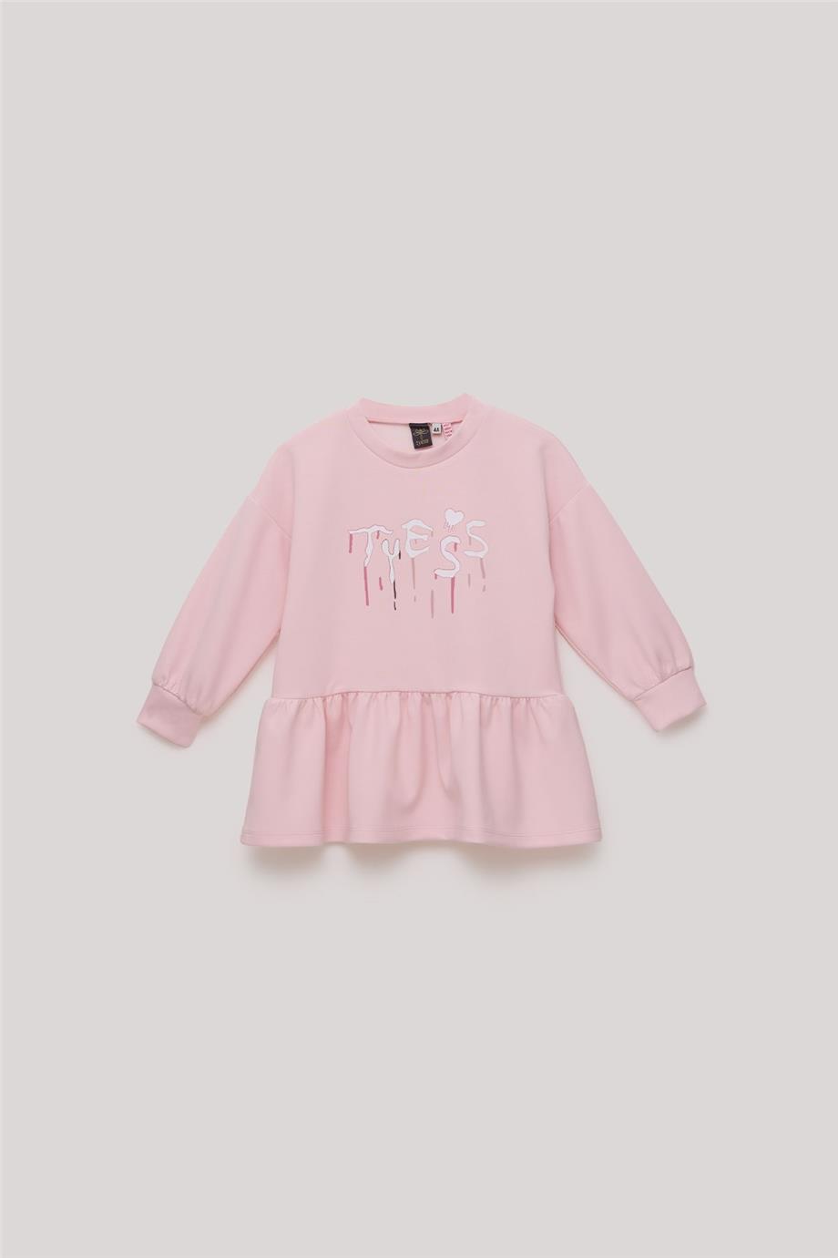 Tyess Kız Çocuk Pembe Elbise