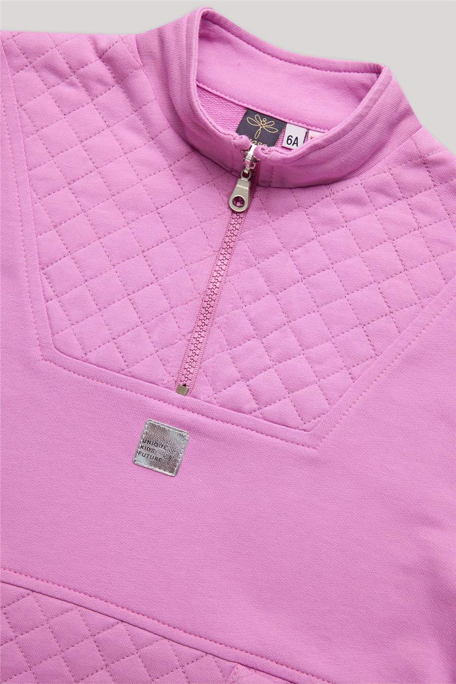 Tyess Kız Çocuk Pembe Eşofman Üstü