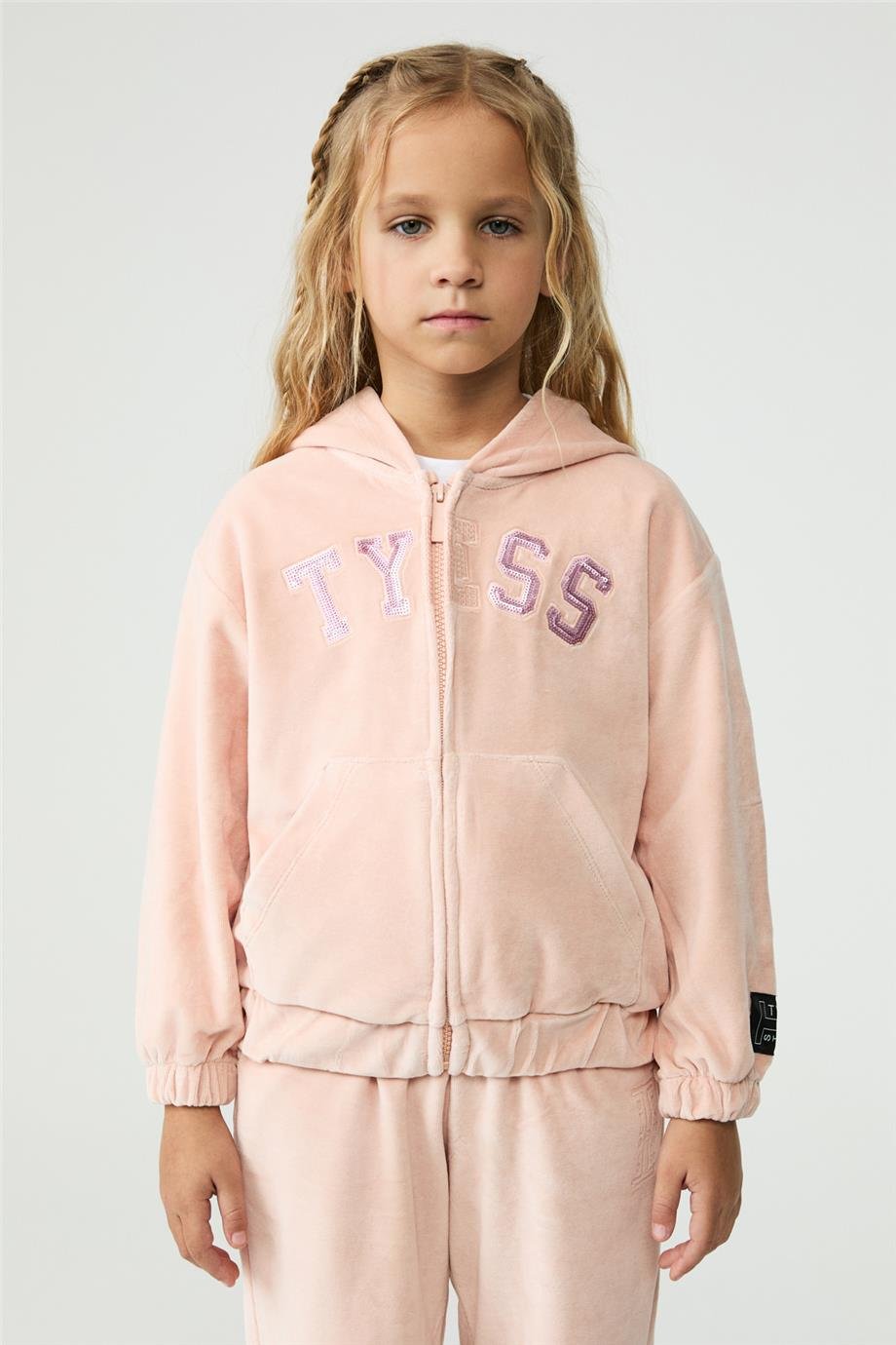 Tyess Kız Çocuk Pudra Eşofman ÜstüTyess Kız Çocuk Pudra Eşofman Üstü