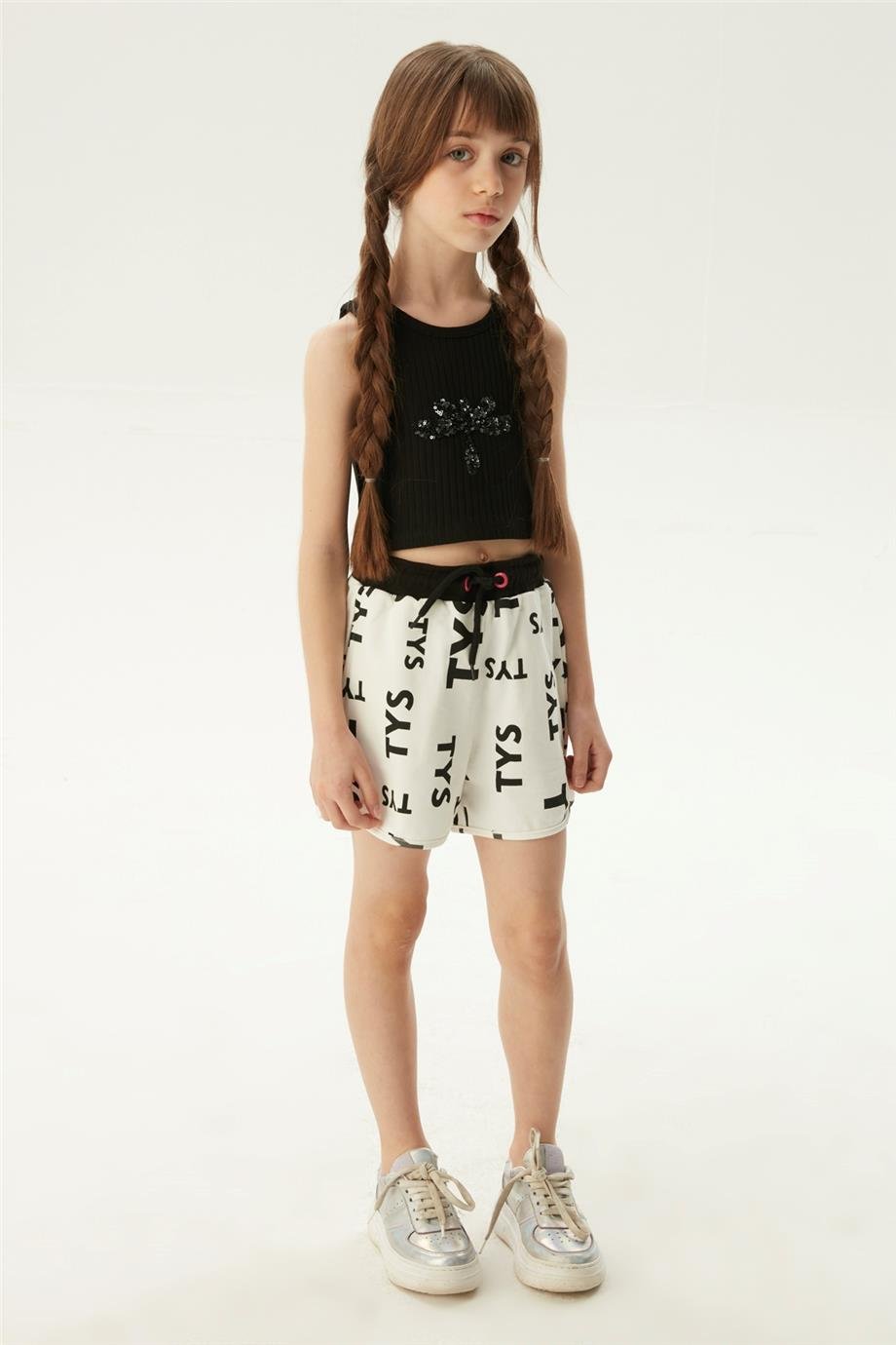 Tyess Kız Çocuk Siyah Atlet