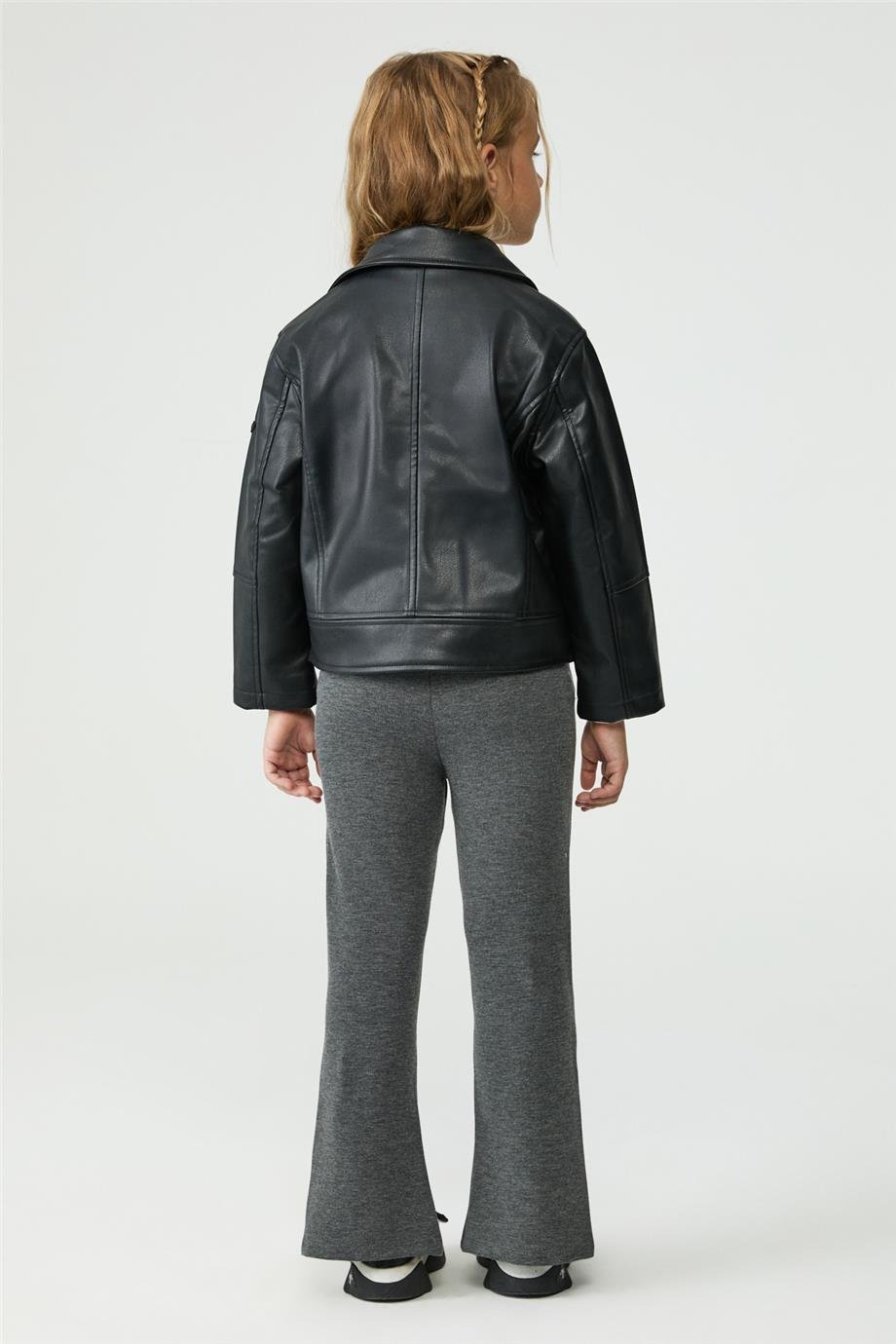 Tyess Girl Black Leather JacketTyess Girl Black Leather Jacket