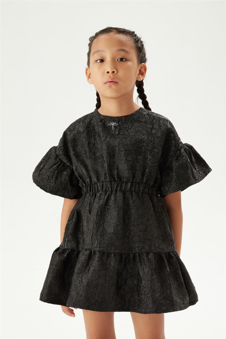 Tyess Kız Çocuk Siyah Elbise