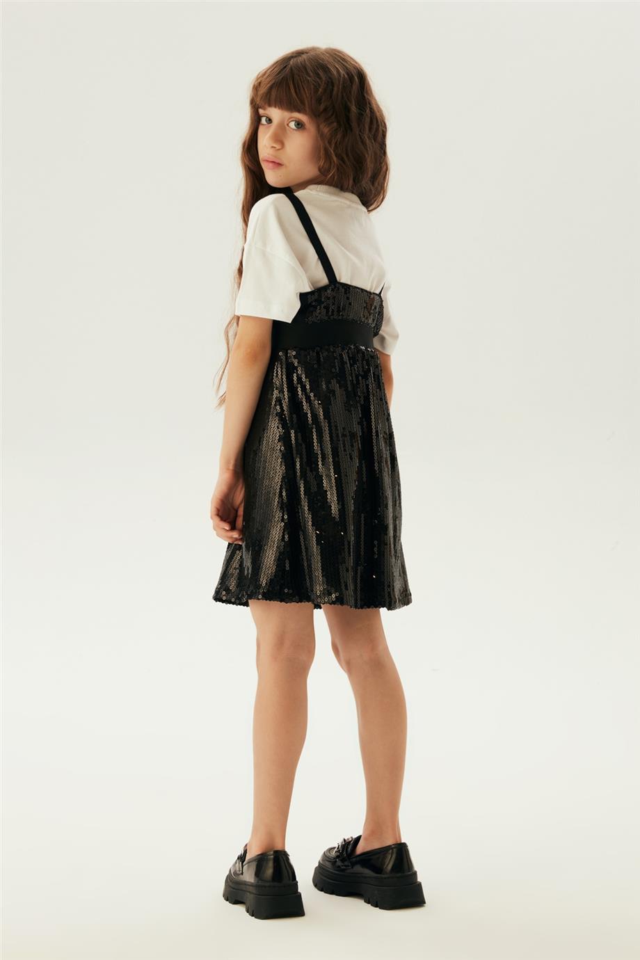 Tyess Kız Çocuk Siyah Elbise