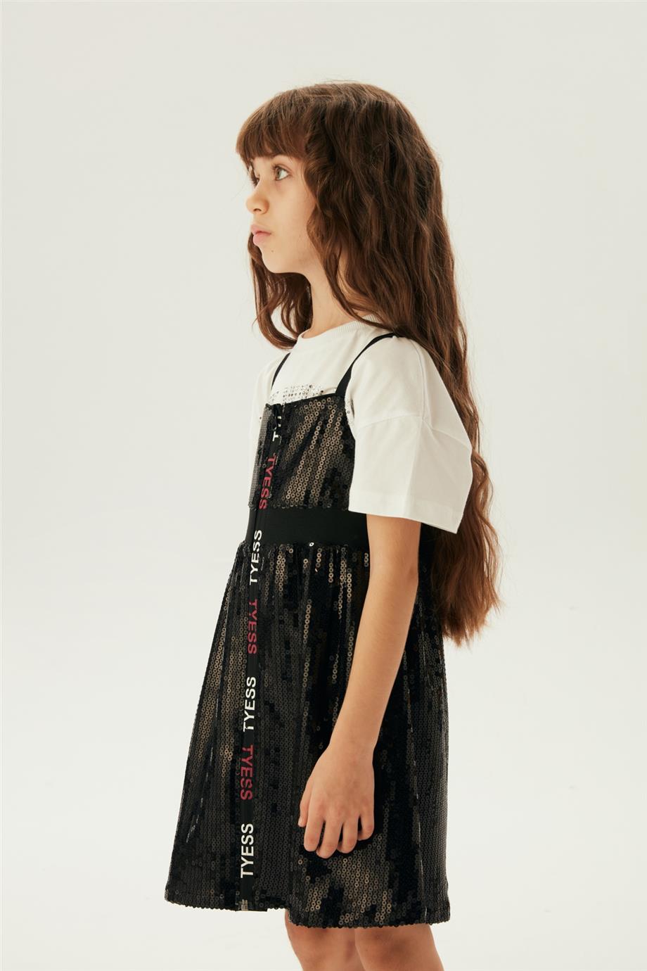 Tyess Kız Çocuk Siyah Elbise