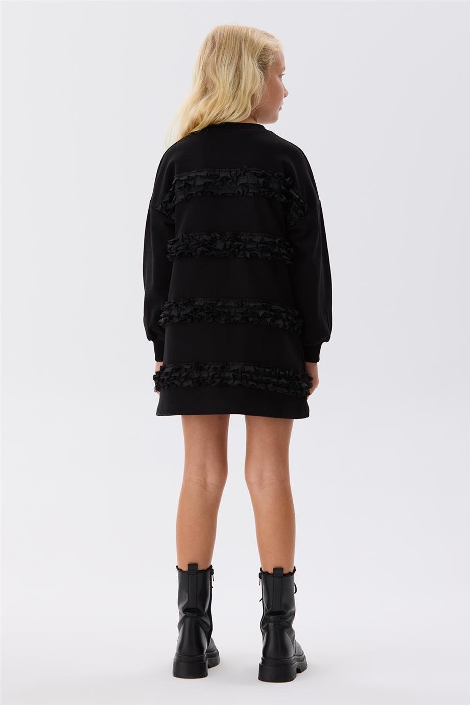 Tyess Kız Çocuk Siyah Elbise