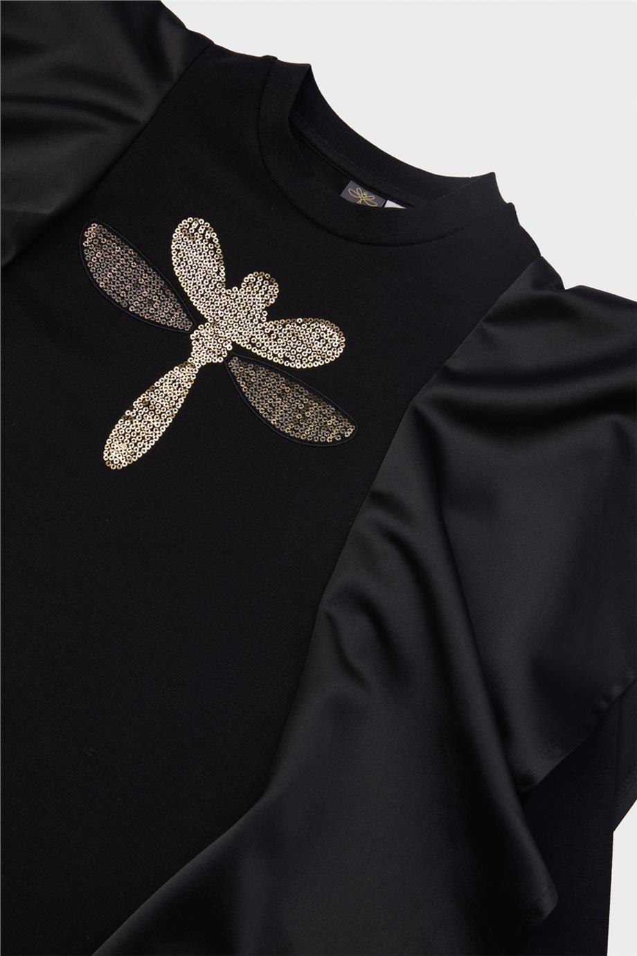 Tyess Kız Çocuk Siyah Elbise