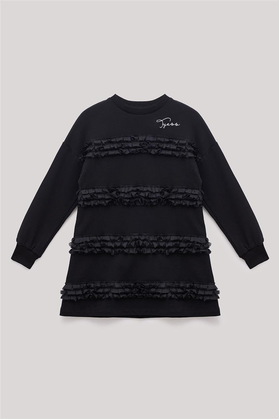 Tyess Kız Çocuk Siyah Elbise