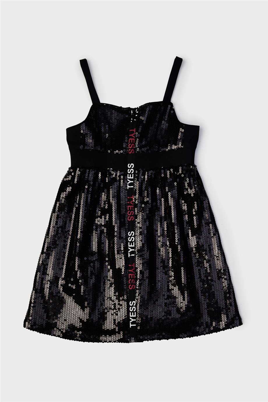 Tyess Kız Çocuk Siyah Elbise