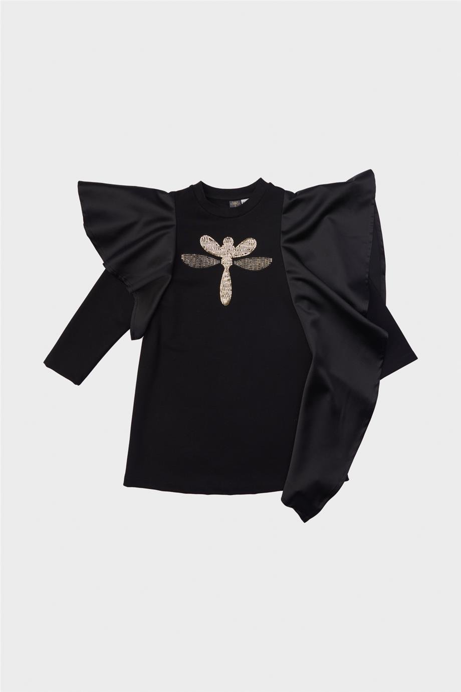 Tyess Kız Çocuk Siyah Elbise