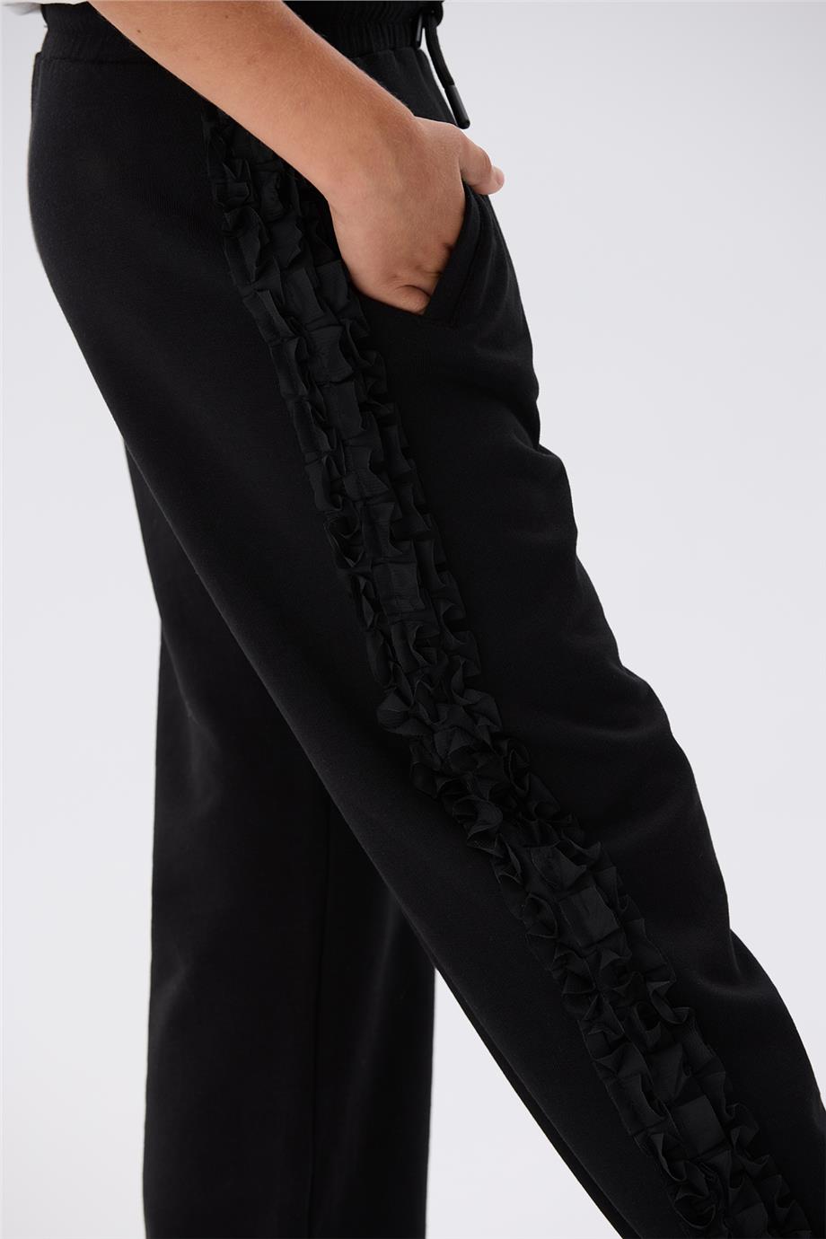 Tyess Kız Çocuk Siyah Eşofman Altı