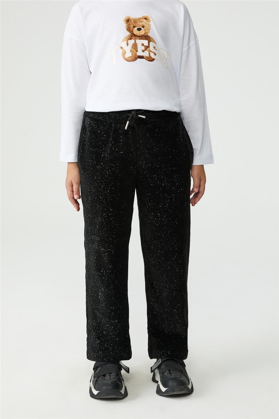 Tyess Kız Çocuk Siyah Eşofman AltıTyess Kız Çocuk Siyah Eşofman Altı