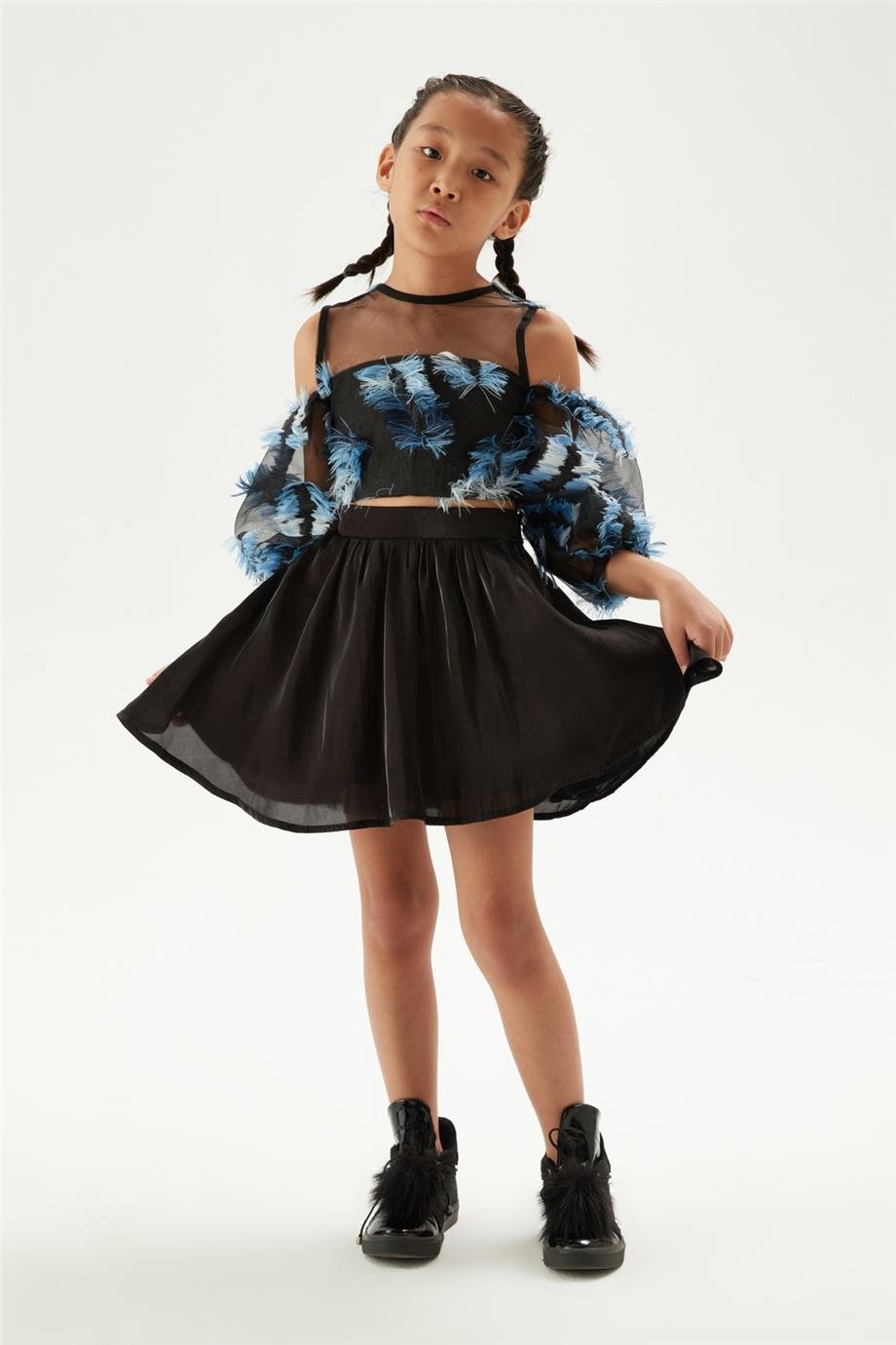 Tyess Kız Çocuk Siyah Etek
