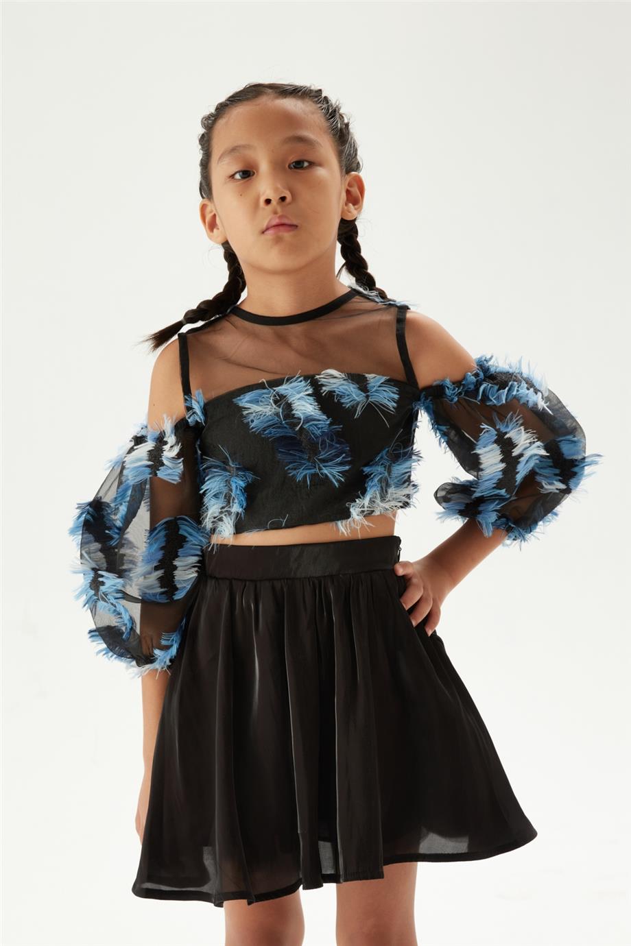 Tyess Kız Çocuk Siyah Etek