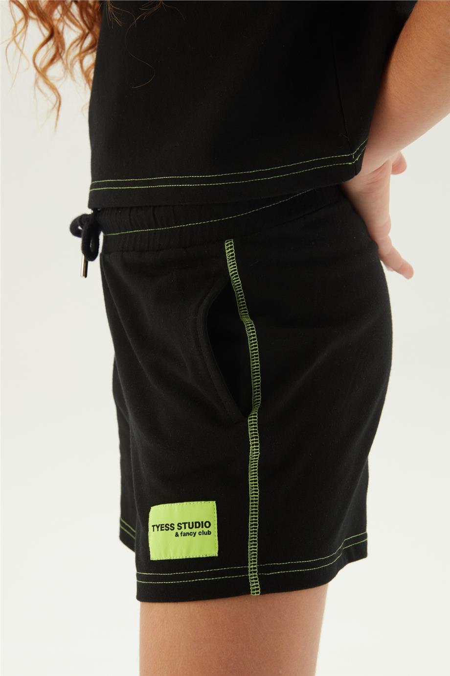 Tyess Kız Çocuk Siyah Şort
