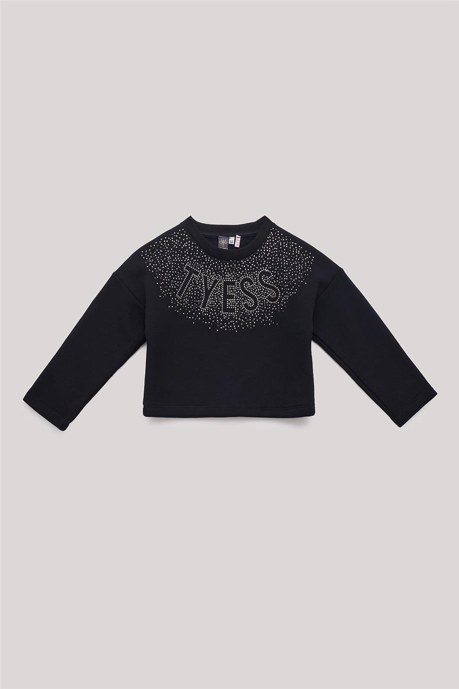Tyess Kız Çocuk Siyah Sweatshirt