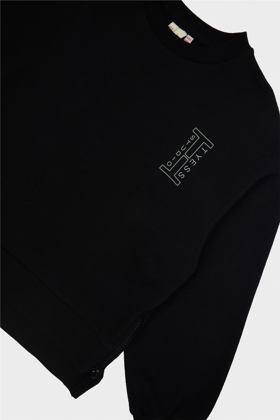 Tyess Kız Çocuk Siyah Sweatshirt