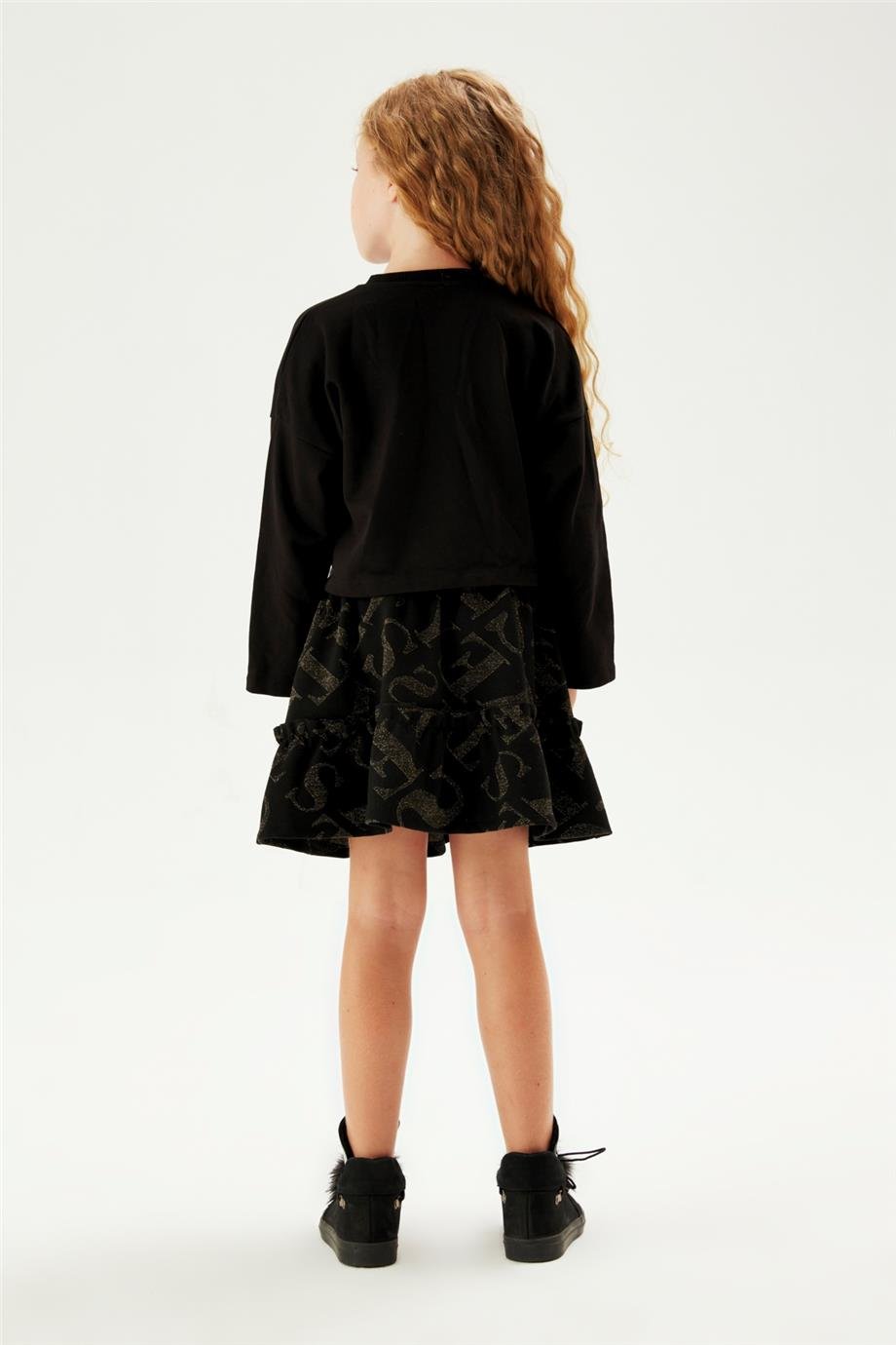 Tyess Kız Çocuk Siyah Sweatshirt