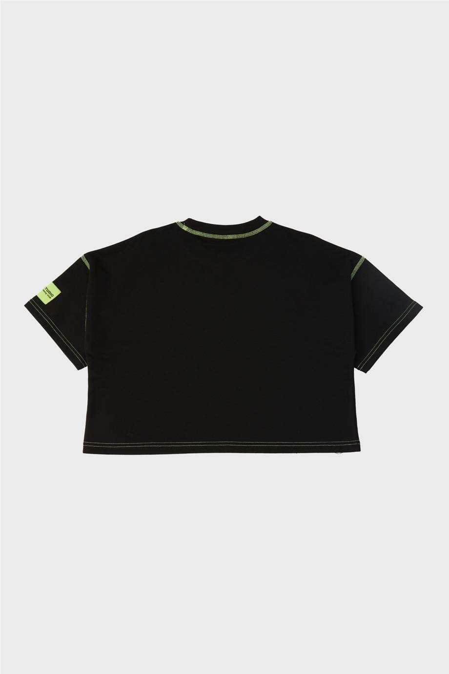 Tyess Kız Çocuk Siyah T-Shirt