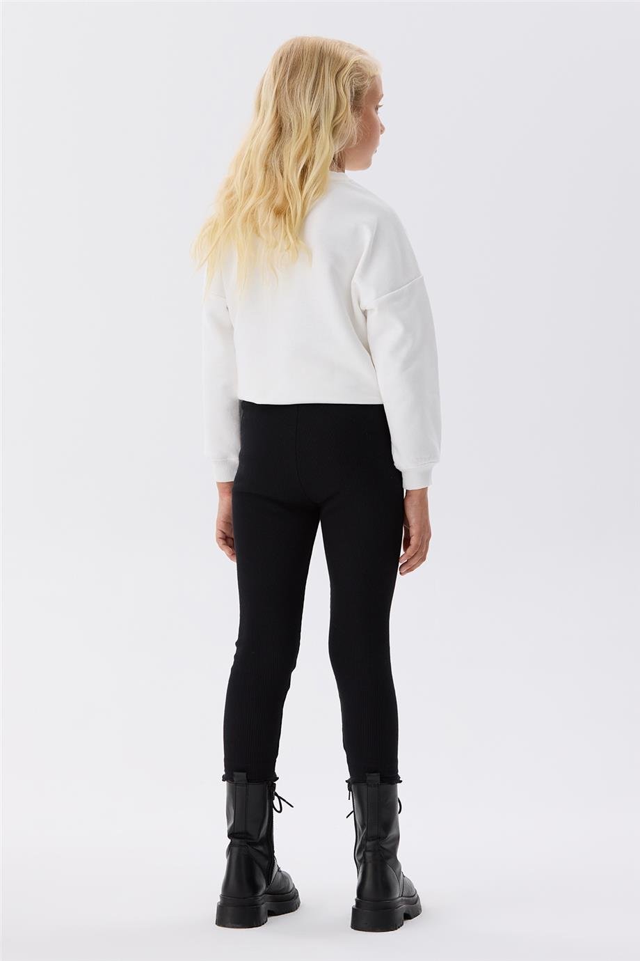 Tyess Kız Çocuk Siyah Tayt