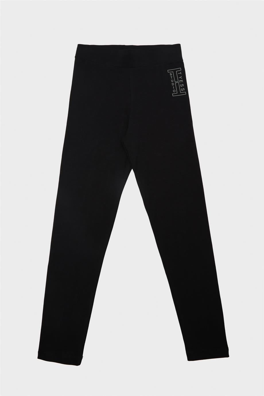 Tyess Kız Çocuk Siyah Tayt