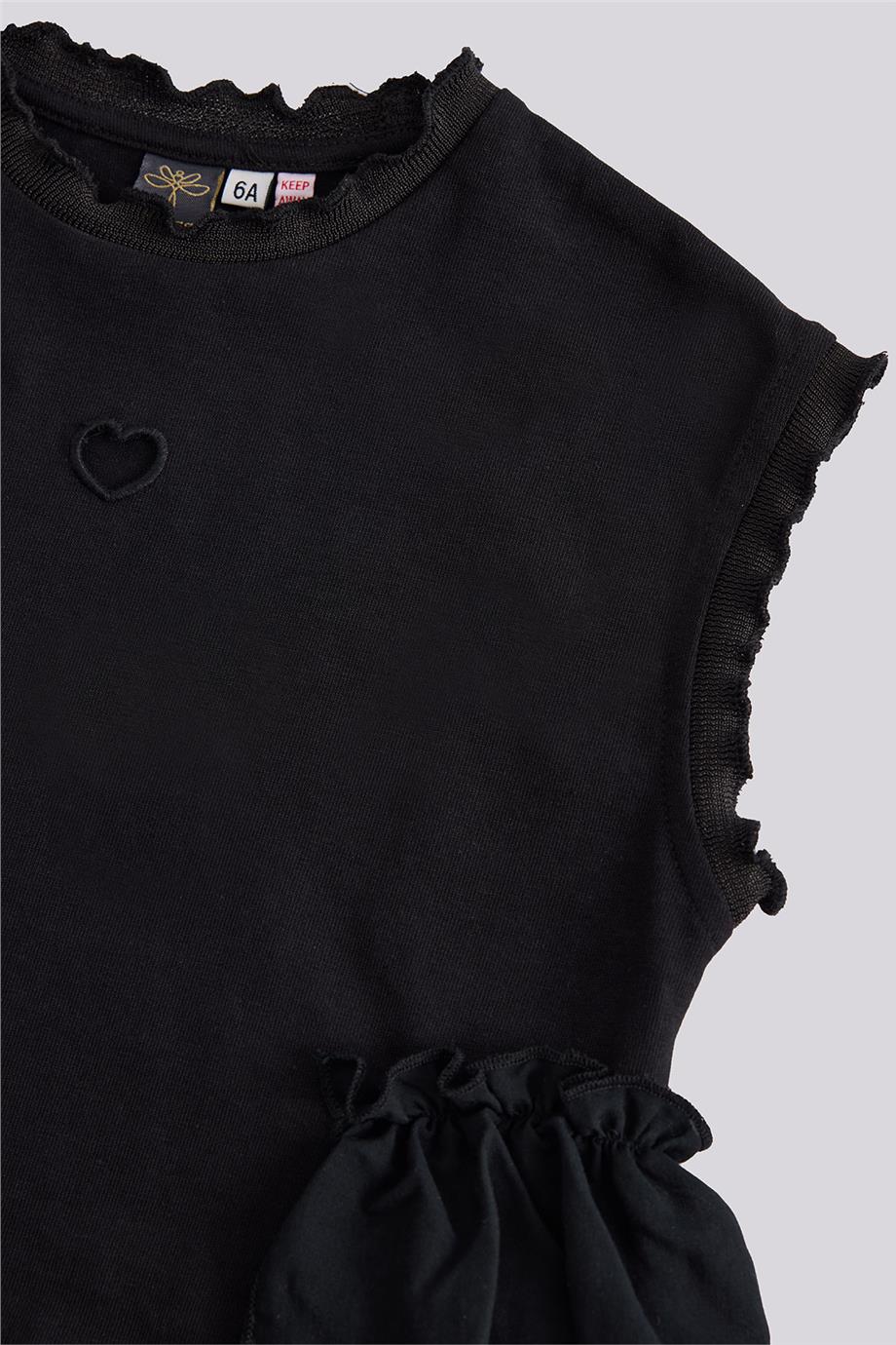 Tyess Kız Çocuk Siyah TshirtTyess Kız Çocuk Siyah Tshirt