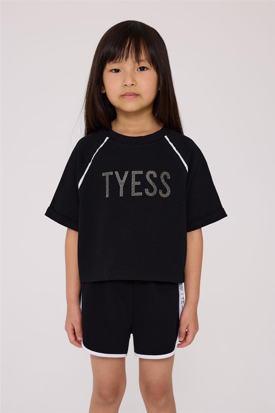 Tyess Kız Çocuk Siyah TshirtTyess Kız Çocuk Siyah Tshirt