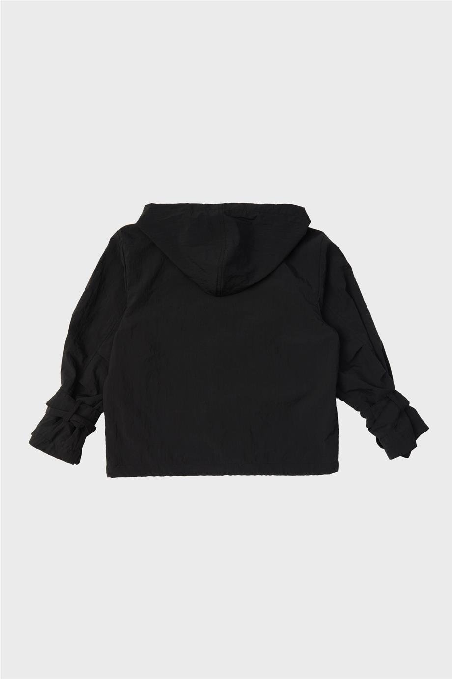 Tyess Kız Çocuk Siyah Yağmurluk