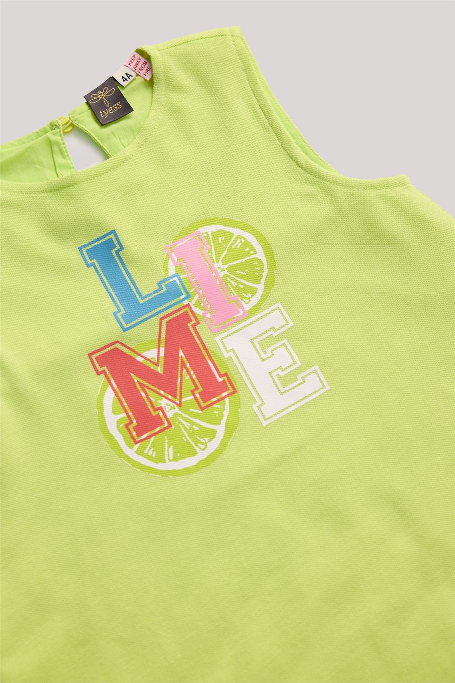 Tyess Kız Çocuk Yeşil Elbise