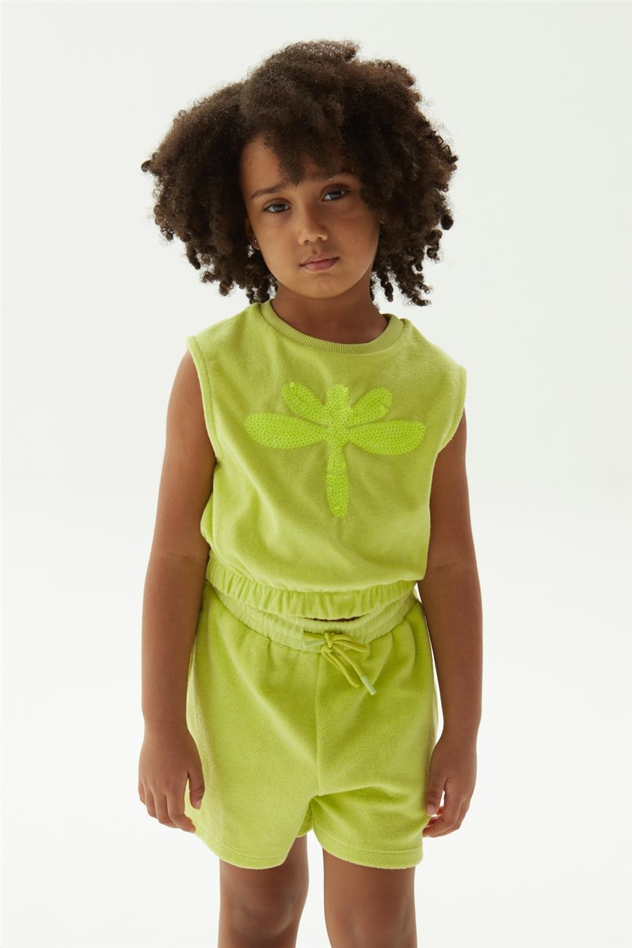 Tyess Kız Çocuk Yeşil Şort