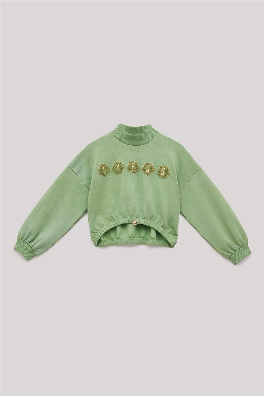 Tyess Kız Çocuk Yeşil Sweatshirt