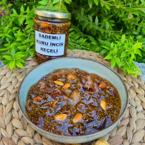 BADEMLİ KURU İNCİR REÇELİ 700 Gram