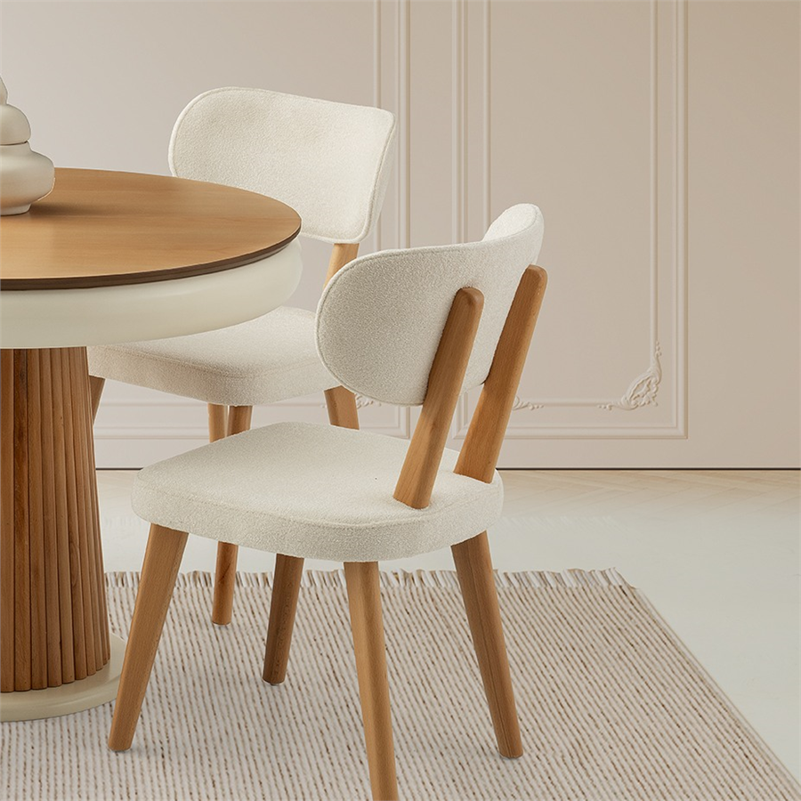 Ø100+30 PALERMO NATUREL MASA + 4 MASAL SANDALYE TAKIMI