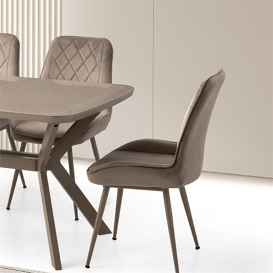 130+30*80 ANKA HG CAPPİCİNO MASA + 4 FULYA SANDALYE TAKIMI