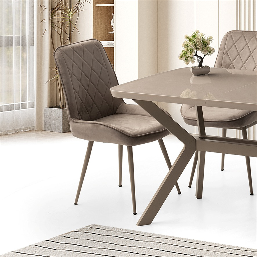 130+30*80 ANKA HG CAPPİCİNO MASA + 4 FULYA SANDALYE TAKIMI