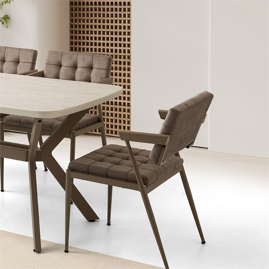 130+30*80 ANKA SİDON MASA + 4 JUMBO SANDALYE TAKIMI