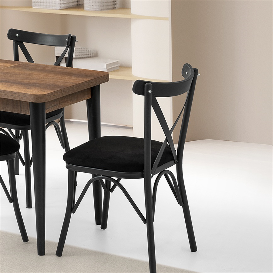 60x100+25 SİLVA DİŞ BUDAK MASA + 4 SUNA SANDALYE + BENCH TAKIMI