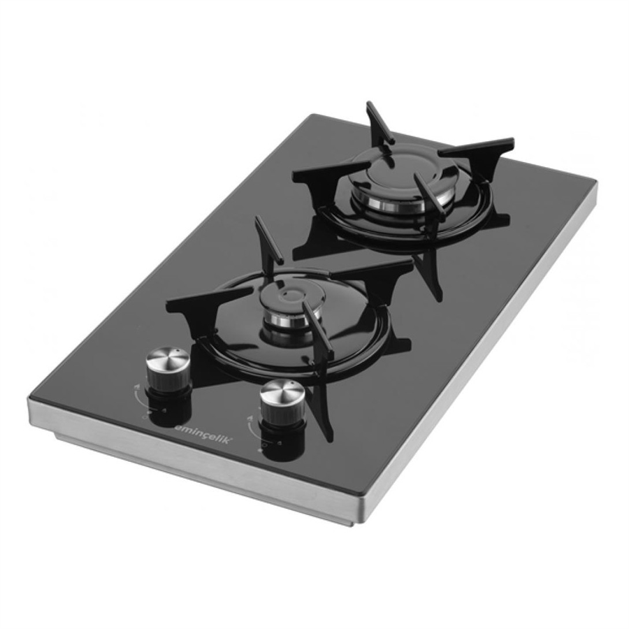 EMİNÇELİK EC-SÜ 4120 BG30 SET ÜSTÜ DOMİNO SİYAH CAM OCAK