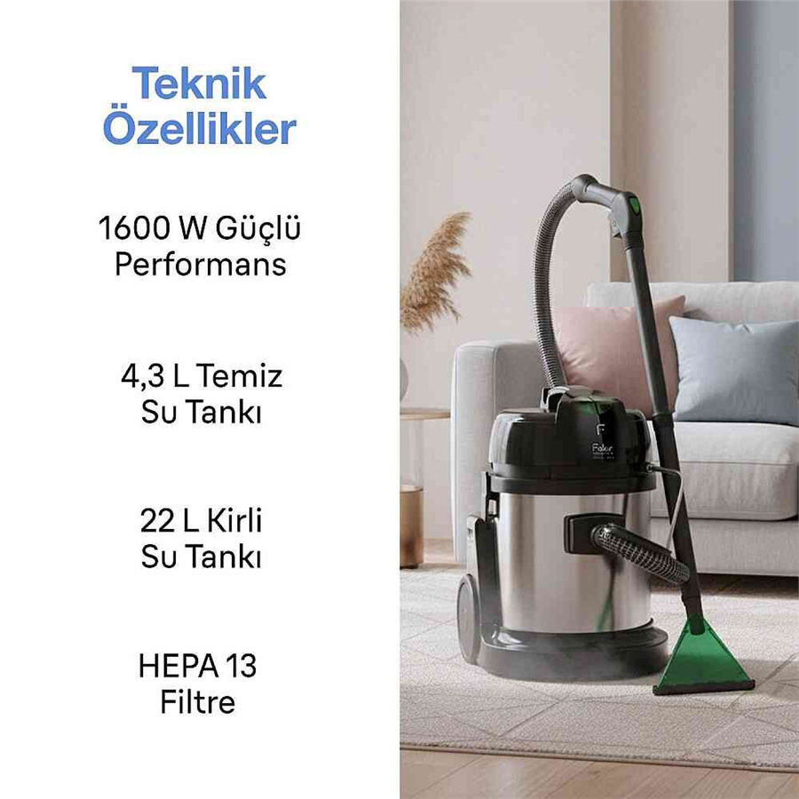 FAKİR DELUXE LİNE 9800 S HALI YIKAMA MAKİNESİ
