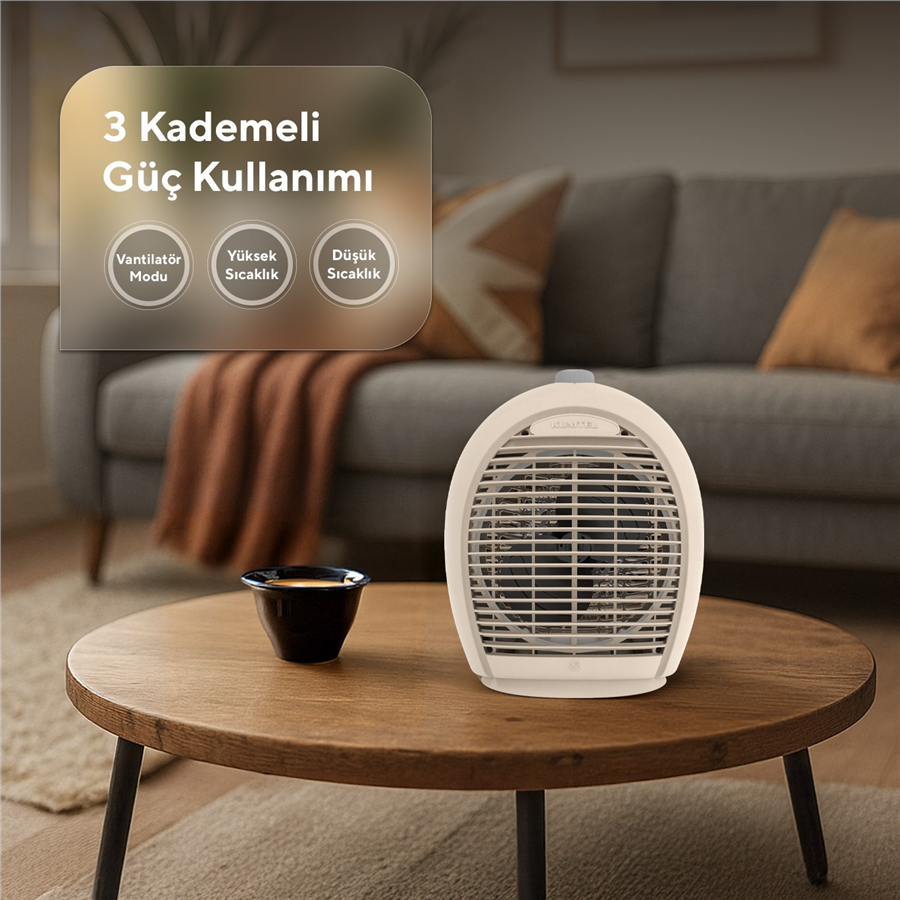 KUMTEL LX-6331 FANLI ISITICI BEJ