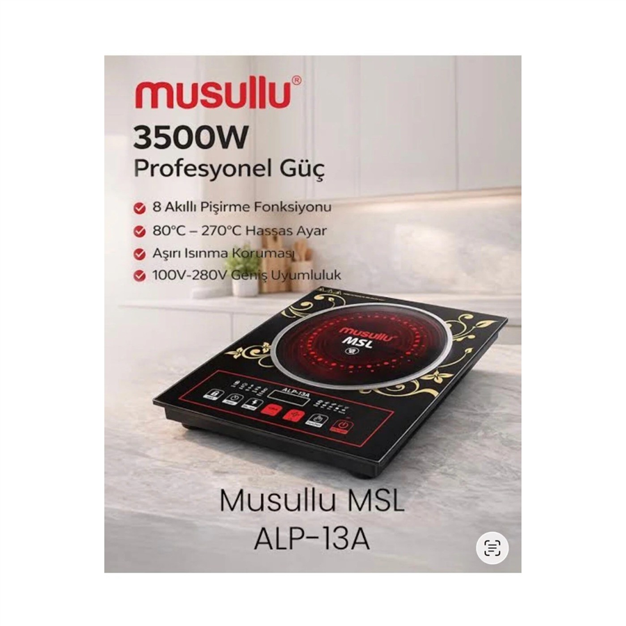 MUSULLU ÇELİK TABANLI LAZER OCAK ALP-13A