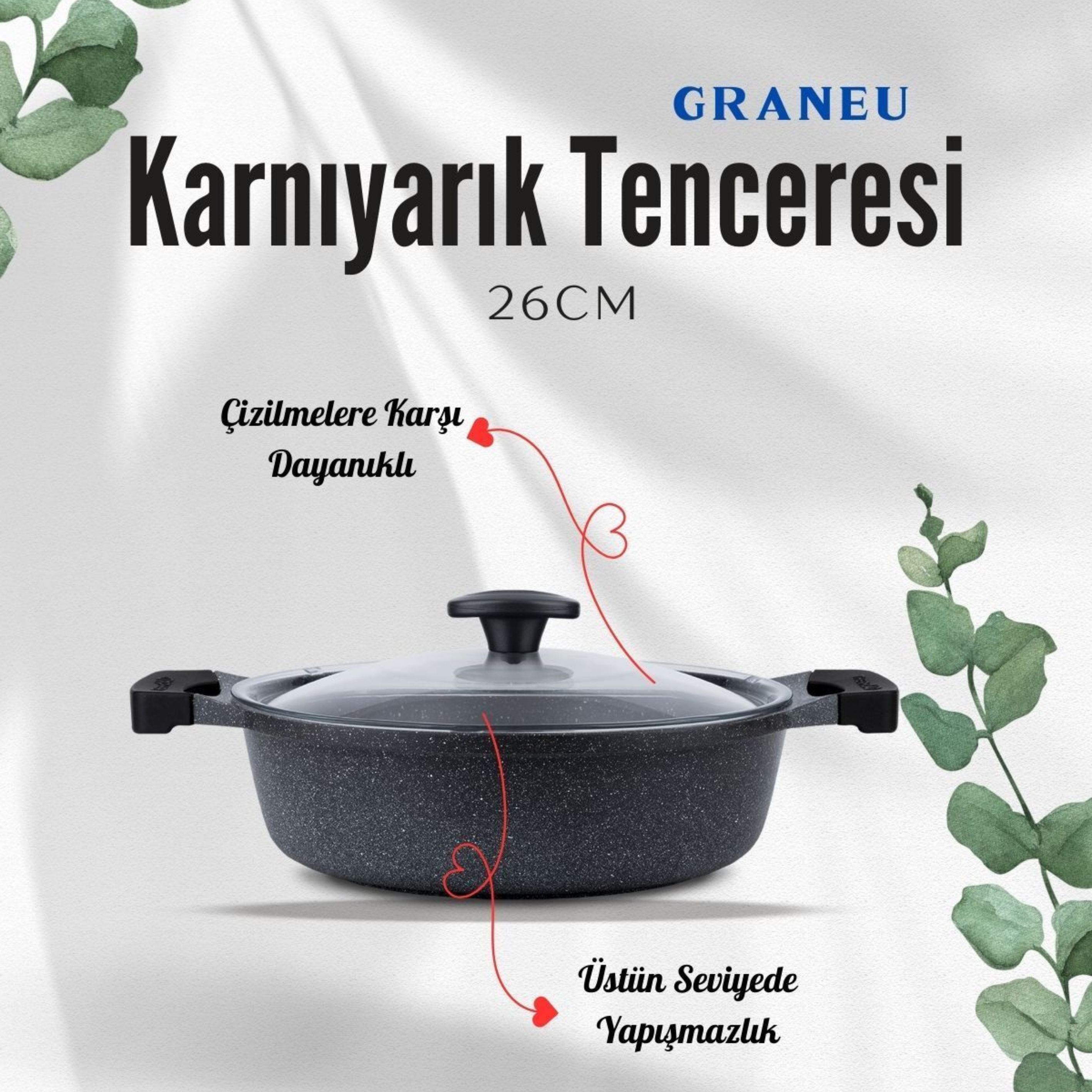 THERMOAD GRANEU 7 PARÇA DÖKÜM GRANİT TENCERE SET
