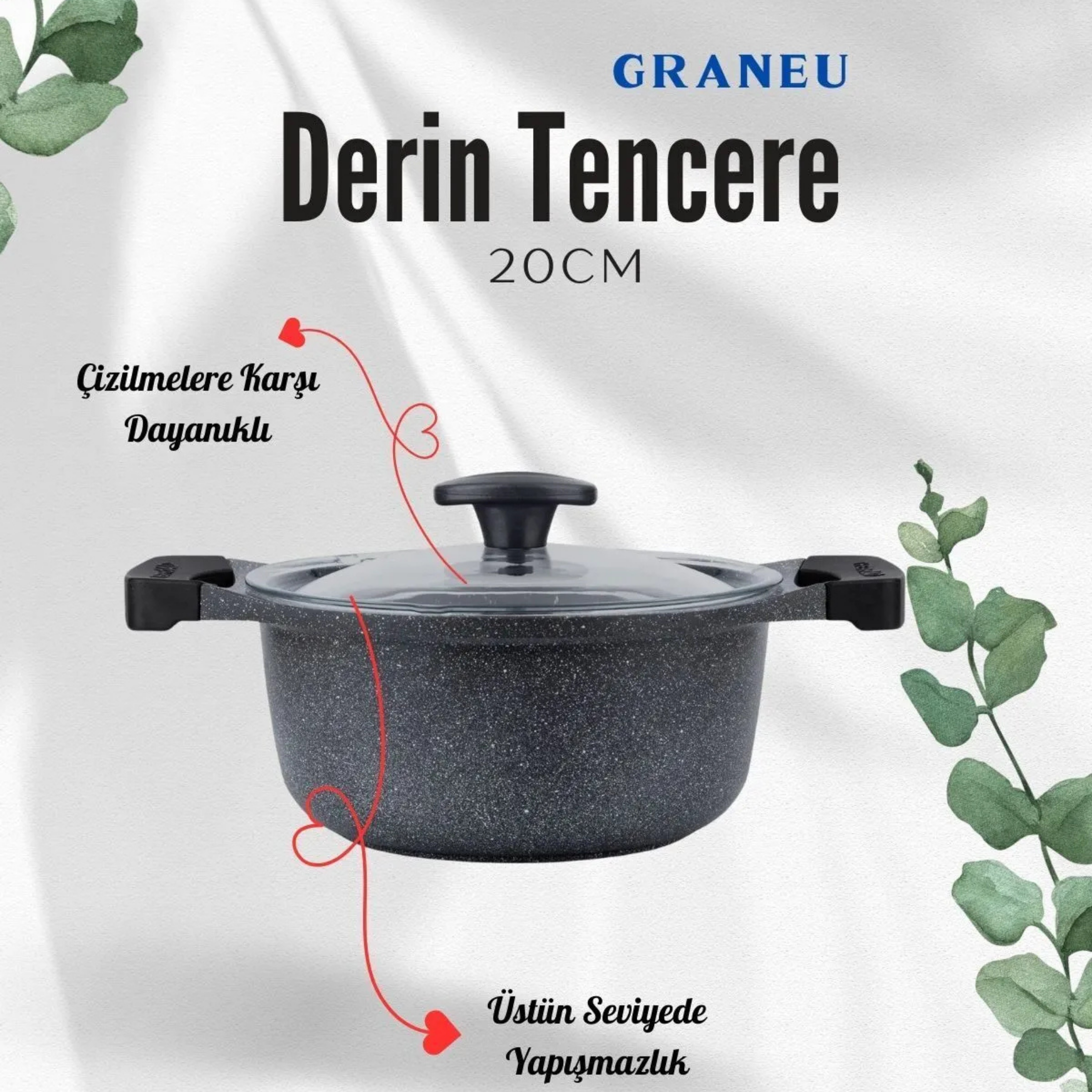THERMOAD GRANEU 7 PARÇA DÖKÜM GRANİT TENCERE SET
