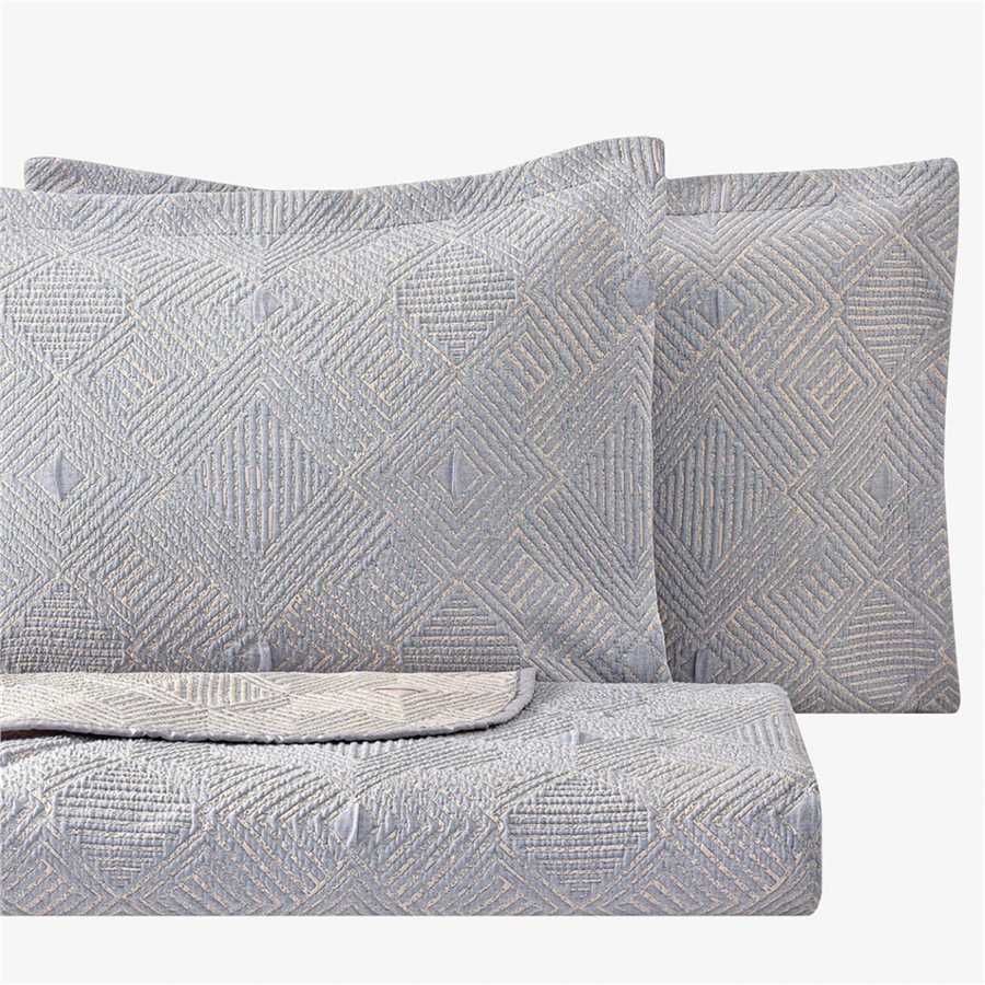 YATAŞ PUFFY ÇİFT KİŞİLİK SHAY YATAK ÖRTÜSÜ SET - INDIGO