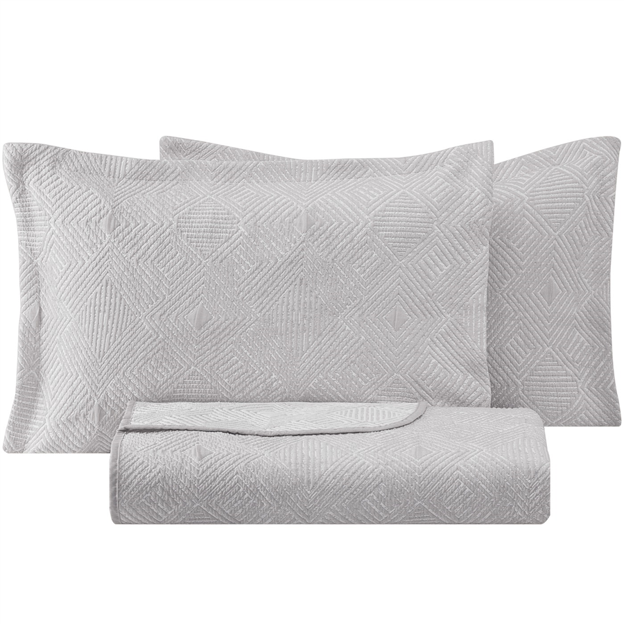 YATAŞ PUFFY ÇİFT KİŞİLİK SHAY YATAK ÖRTÜSÜ SET - GRİ