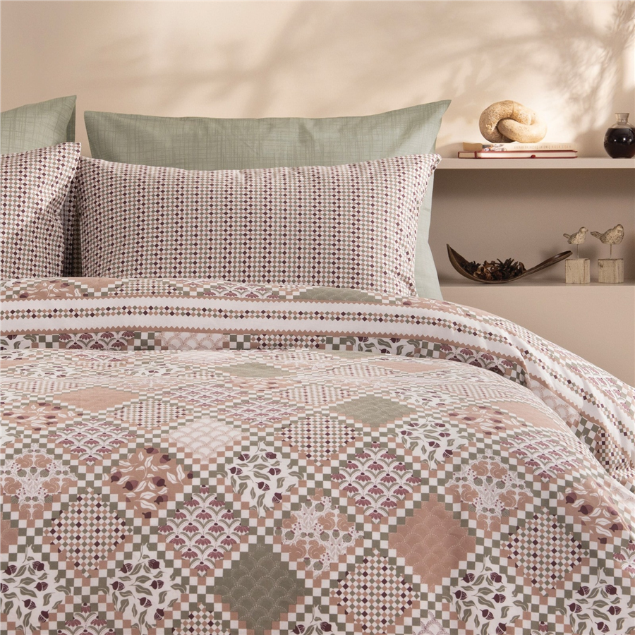 YATAŞ PUFFY HOLMEN POLYCOTTON NEVRESİM TAKIMI - KİREMİT